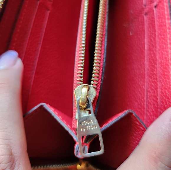 Louis Vuitton Red Clemence Wallet - Picture 9 of 16